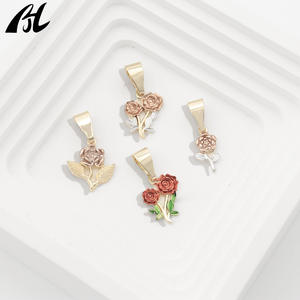 14k सोने की प्लेटेड गुलाब दो रंग की पेलेंट हार महिलाओं के लिए आकर्षक फैशन एक्सेसरी - Product Image 5