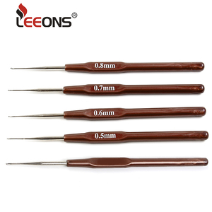 Agujas de Ganchillo de Aluminio Leeons de 0.5 mm, 0.6 mm, 0.7 mm, 0.8 mm, Microagujas <span class=keywords><strong>para</strong></span> Hacer Trenzas y Peinados con Rastas - Product Image 1