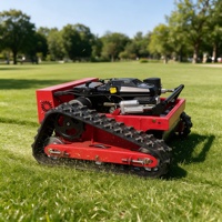 Tondeuse robot télécommandée de haute qualité 9HP à essence avec chenilles en caoutchouc pour pentes de jardin et terrains en pente
