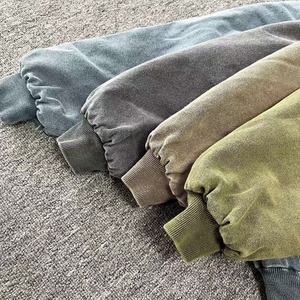 <b>Men's</b> Retro Washed <b>Grey</b> <b>Sweatshirt</b> Jacket, Suitable for Daily Wear, Y2K Hip-hop Street Retro Culture - Product Image 5