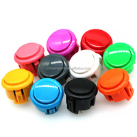Bouton-poussoir momentané en plastique Sanwa de 30mm pour machines de jeux d'arcade avec micro-interrupteur intégré et méthode de paiement par pièces
