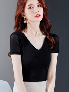 Magliette da Donna Coreane, Top Senza Maniche alla Moda, Camicette <span class=keywords><strong>Sexy</strong></span> a Manica Corta per Ragazze - Product Image 1