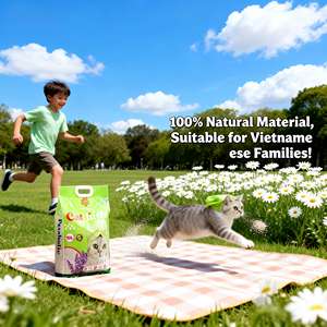 Vente directe fabricant : Litière pour chat en bentonite absorbante, écologique et jetable dans les toilettes, de haute qualité, pour animaux de compagnie (Arena Para Gatos) - Product Image 1