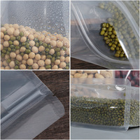 Sachets transparents à fond plat à huit soudures latérales, à large ouverture avec fermeture éclair, en matériaux recyclés (Papier Kraft, PET, PE) pour Dattes Rouges
