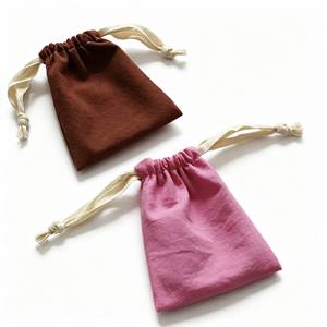 Bolsas de Lona de Algodón Orgánico Biodegradable con Cordón, Bolsa de Regalo de Alta Calidad para Joyería - Product Image 2