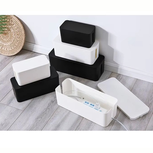 Boîte de rangement bande conteneur ligne de charge ordinateur cordon gestion Hider couverture ménage fil d'alimentation câble organisateur étui - Product Image 2