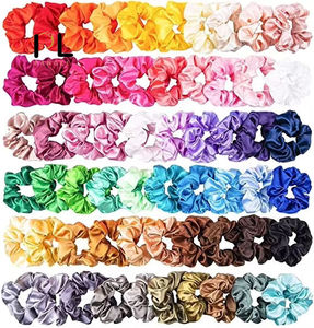 Custom Fashion Women Accessory Bulk Elastic <strong>Hair</strong> Ties Custom Solid Satin <strong>Hair</strong> <strong>Bands</strong> <strong>Girls</strong> Wholesale Silk <strong>Hair</strong> Scrunchies - Product Image 1