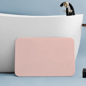 Tapis de bain en terre de diatomée rectangulaire gris foncé absorbant et antidérapant pour la salle de bain à domicile - Product Image 4