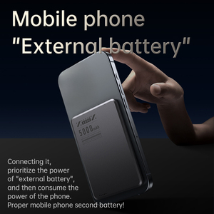 แบตเตอรี่สำรองไร้สาย LX6 Li-Polymer พร้อมดีไซน์บางเฉียบจากอะลูมิเนียมอัลลอยด์ รองรับการชาร์จเร็ว 15W และคุณสมบัติแม่เหล็ก - Product Image 2
