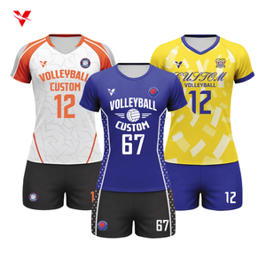 Hoogwaardig, comfortabel en ademend volleybaluniform, professioneel, eigen ontwerp, ademende volleybalset Wv40 - Product Image 1
