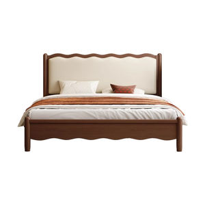 <span class=keywords><strong>Lit</strong></span> en bois massif de style rétro chinois, 3 options de structure (éléments relevables/tiroirs/sommiers), personnalisable pour projets hôteliers et d'appartements, commande en gros bienvenue - Product Image 1