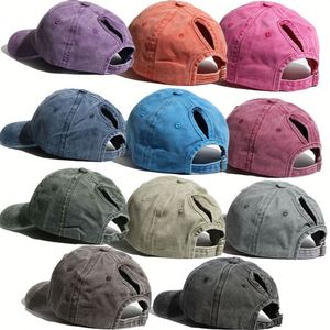 Gorra de Béisbol de Cola de Caballo Lavada, Estilo Retro, Suave y Casual, con Logotipo Personalizable - Product Image 4