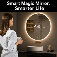Espejo Mágico Inteligente 2026 con Pantalla Táctil y Tira de Luz LED, Compatible con IPTV para Hoteles, Control Inteligente del Hogar, Marco Personalizado, Espejo de Baño con TV