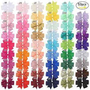 40 Colores, Venta al por Mayor, Pinzas para el Cabello para Bebés y Niñas, Dulces y Encantadoras, Pinzas con Lazo de Cinta Grosgrain, Lazos de Cinta Azul, Accesorios - Product Image 6