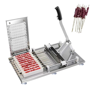 Manual Stainless Steel Skewer Machine for <b>BBQ</b> Kebab Meat Stringer <b>Tool</b> Product Making Machines Automatic Kebab Grilling Machine - Product Image 1