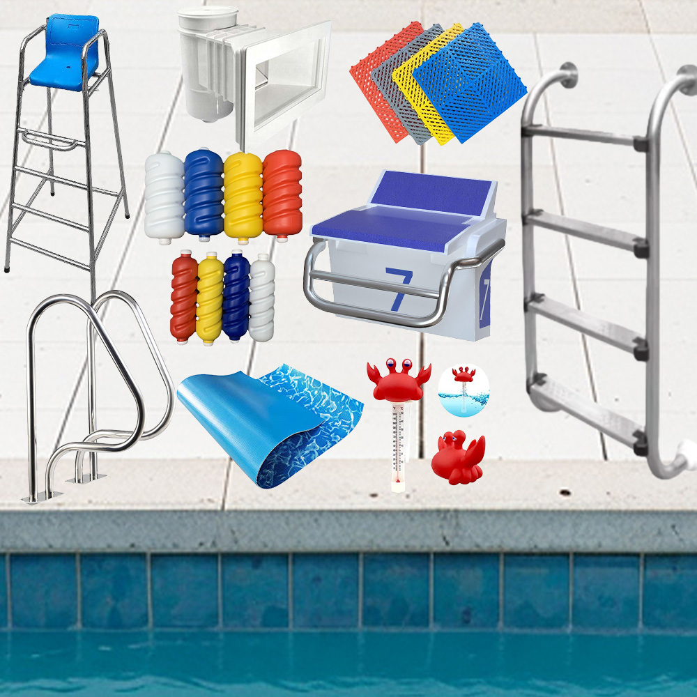 2026 Hot Sale High Quality Stainless Steel Swimming Pool Complete Full Set Equipment Accessories with IP68 LED Light