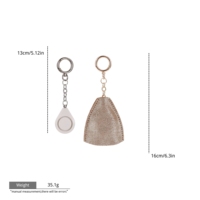 Alarme personnelle OEM, porte-clés de sécurité, mini alarme de sécurité avec étui en cuir, accessoire de suspension pour sac, breloque d'alarme pour sac