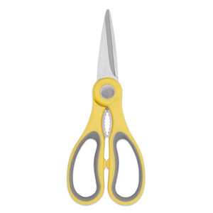 <b>Kitchen</b> <b>Scissors</b> Stainless Steel Straight Head Yellowish Gray For Home Use Vegetable Chicken Bone Butchering Fish Grilling Meat - Product Image 4