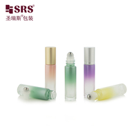 Flacon roll-on portable de 10 ml avec bille en acier inoxydable pour parfum et huile essentielle