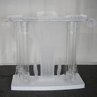 Podio de Acrílico Transparente LED de Alta Calidad para Iglesia, Atril de Acrílico para Restaurantes, Bodas, Oficinas y Aulas