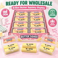 Bâton de beurre jaune croustillant en pâte à modeler, couleur macaron, barre de beurre souple, jouet anti-stress sensation boue