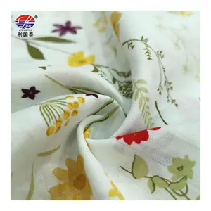 Print Fabric for Summer and Spring Shirt Factory Direct Sales Poplin Printed Fabric New Peonies Cut Flowers 100% Cotton COMBED