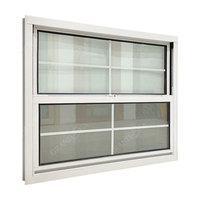 Ventanas Corredizas Verticales de Vidrio Templado Insonorizadas, con Rotura de Puente Térmico, de Aluminio, Simples o Dobles, con Diseño de Rejilla