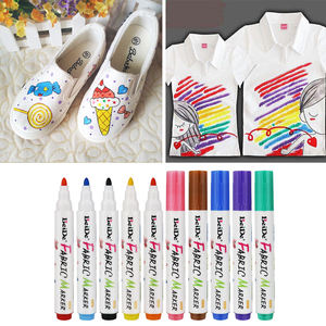 <span class=keywords><strong>Textile</strong></span> <span class=keywords><strong>indélébile</strong></span> 9 couleurs sans fer pointe moyenne DIY <span class=keywords><strong>marqueur</strong></span> disponible en machine à laver - Product Image 2