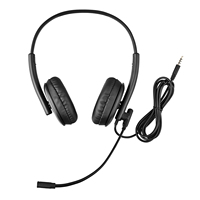 Headset berkabel USB dengan mikrofon, Headset Laptop Stereo isolasi kebisingan untuk kontrol Audio PCs