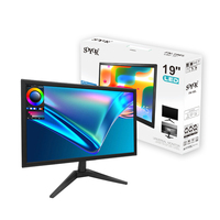 Moniteur de jeu de bureau LCD LED VA 19 pouces 60Hz noir, écran d'ordinateur de bureau pour entreprise