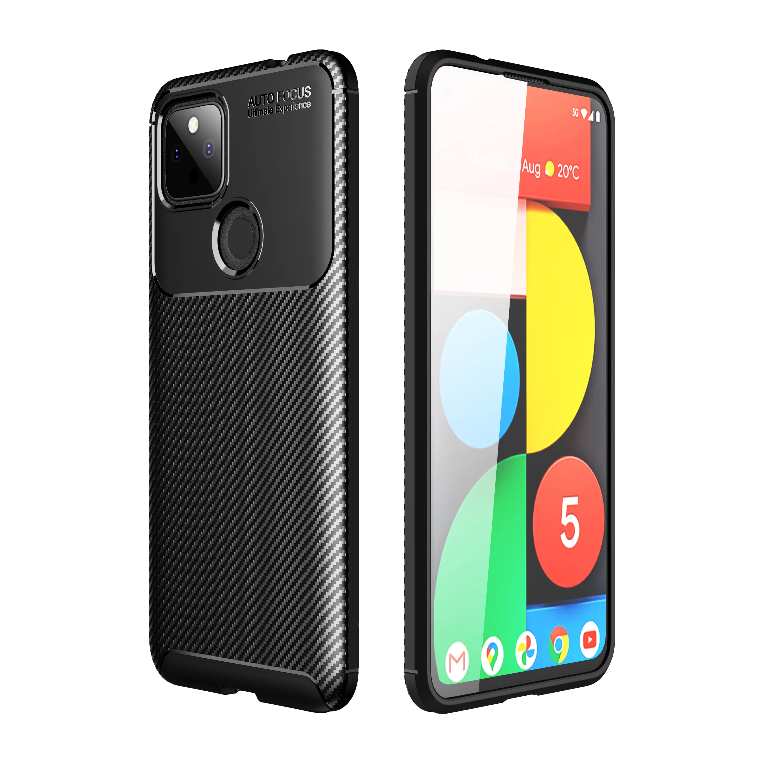 Coque de protection en Fiber de carbone, TPU souple, pour Google Pixel 5a, 5G, nouveau modèle d'affaires 2021