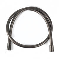 Manguera de Ducha Flexible de PVC Gris Metálico Premium, Anti-Torceduras, Protección Contra Pliegues, Duradera, para Cabezal de Ducha Manual con Accesorios Metálicos