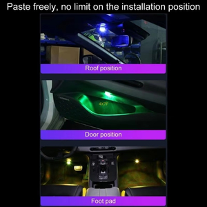 Tira de Luces LED RGB Ambientales de 12 V y 3-5 W, Lámpara de Proyección para Interiores de Automóviles, Iluminación Ambiental Autoadhesiva para Techo y Puerta - Product Image 4