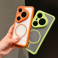 Coque de téléphone givrée originale pour Huawei Pura 90 Pro Max Mate 80 70, avec maille respirante, dissipation thermique, charge sans fil, couverture magnétique