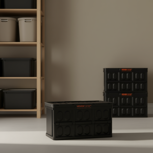 Contenedor de Almacenamiento Plegable Vevor de 45L, Contenedor de Plástico Resistente y Plegable para Organización de Ropa, Diseño Rectangular - Product Image 2