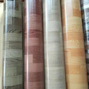 Grosir Pabrik gulungan karpet PVC laminasi lantai plastik harga murah Yuanhua