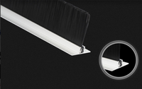 Bande de brosse d'étanchéité inférieure pour porte industrielle rapide, types H et F, en alliage d'aluminium, acier, nylon, OEM, pour le nettoyage