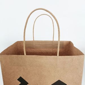Sac en papier kraft écologique avec impression de logo personnalisé, impression offset 4 couleurs CMYK, emballage alimentaire recyclable à emporter, longueur maniable - Product Image 5