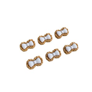 <span class=keywords><strong>Macaron</strong></span> Double Couleur Nœud Mignon Bijoux d'Ongles en Résine Stéréo Décoration pour Ongles et Épingles à Cheveux Vente en Gros - Product Image 6
