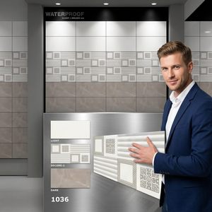 Azulejos de Pared de Cerámica de Porcelana Brillante HD Digital 3D Vistaar 300x600mm para Exteriores, Venta Caliente, Diseño Tropical con Impresión por Inyección Esmaltada - Product Image 1