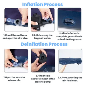 Cama de aire inflable para acampar, colchón de aire de un solo tamaño, cama de superficie flocada, 24 orificios para viajes y uso doméstico temporal - Product Image 5