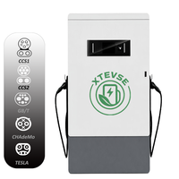Station de recharge rapide DC 60kW 120kW pour véhicules électriques, chargeur DC EV CCS1 CCS2 GB/T double pistolet OCPP 1.6J, borne de recharge pour voitures électriques pour flotte publique
