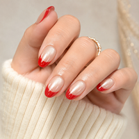Y147 Kaixin – Nouveauté : Kit de 10 faux ongles réutilisables en acrylique, couleur mauve œil de chat français, forme amande courte, à presser
