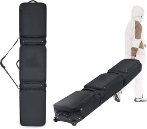 Free sample Single Snowboard and Snowboard <b>Boots</b> Travel Bag Multi-use Rolling Ski Bag Black Snowboard Bag Wheels Handle Straps - Product Image 5