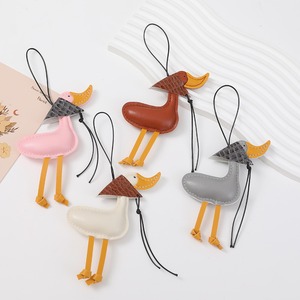 2026 Pu Leather Women Goose Design <b>Bag</b> <b>Charm</b> Pendant With Long Strap <b>Bag</b> <b>Charms</b> Accessories for Handbag - Product Image 1