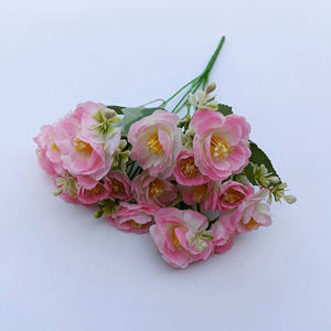 Artificielle petite fleur faisceau soie rose fleur buisson pour la maison hôtel mariage saint valentin décoration pièce maîtresse fleur - Product Image 6