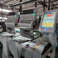 FEIYA 1202 nouvelle Machine à broder informatisée à double tête 12 aiguilles de haute précision pour usage domestique ceinture grande broderie vêtements