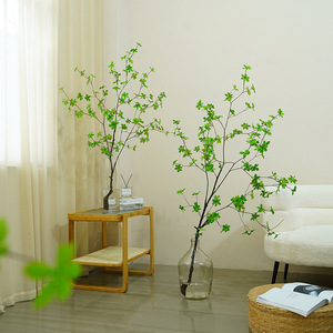 C632 Branche Verte Artificielle de Haute Qualité <span class=keywords><strong>Pieris</strong></span> Japonais Arrangement De Fleurs En Plastique Décoratif Café Intérieur Centre Commercial Décor Extérieur - Product Image 1