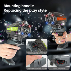 Voiture télécommandée acrobatique à bulles, jouet transformable à une touche avec lumières et musique, recharge USB, orange et vert, cadeau pour enfants - Product Image 3