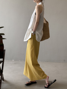 Camicetta semplice elegante <span class=keywords><strong>di</strong></span> alta classe Top in <span class=keywords><strong>lino</strong></span> Lyoncell tessuto con scollo a v <span class=keywords><strong>camicia</strong></span> estiva senza maniche stile <span class=keywords><strong>di</strong></span> lavoro <span class=keywords><strong>femminile</strong></span> tinta unita - Product Image 3